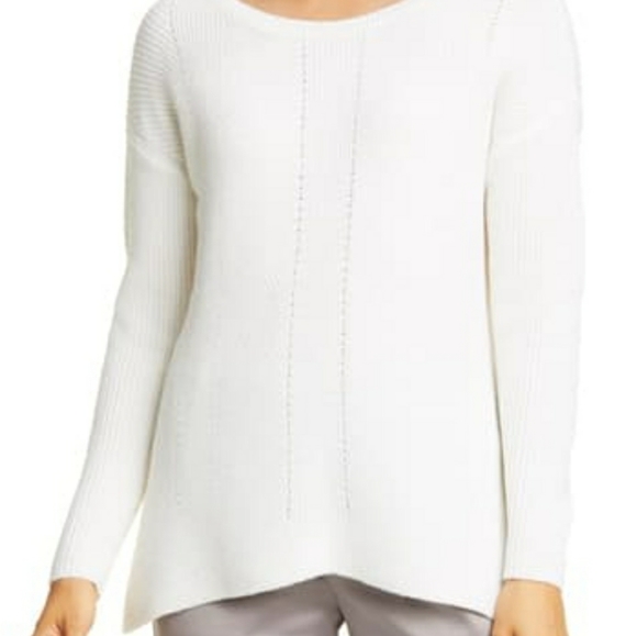 Eileen Fisher Bateau Neck Merino Wool Sweater - Picture 12 of 14